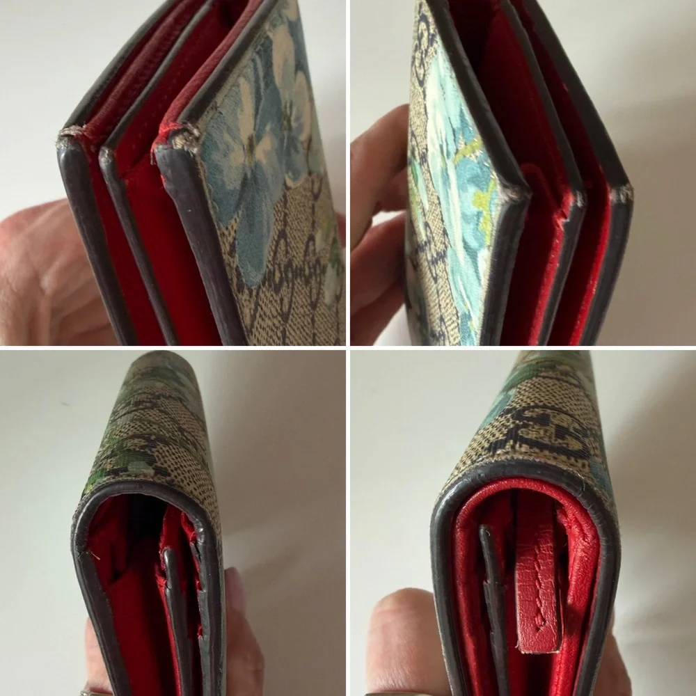 Gucci GG Blooms Supreme Compact Wallet – Red Leather Interior - Picture 5 of 11